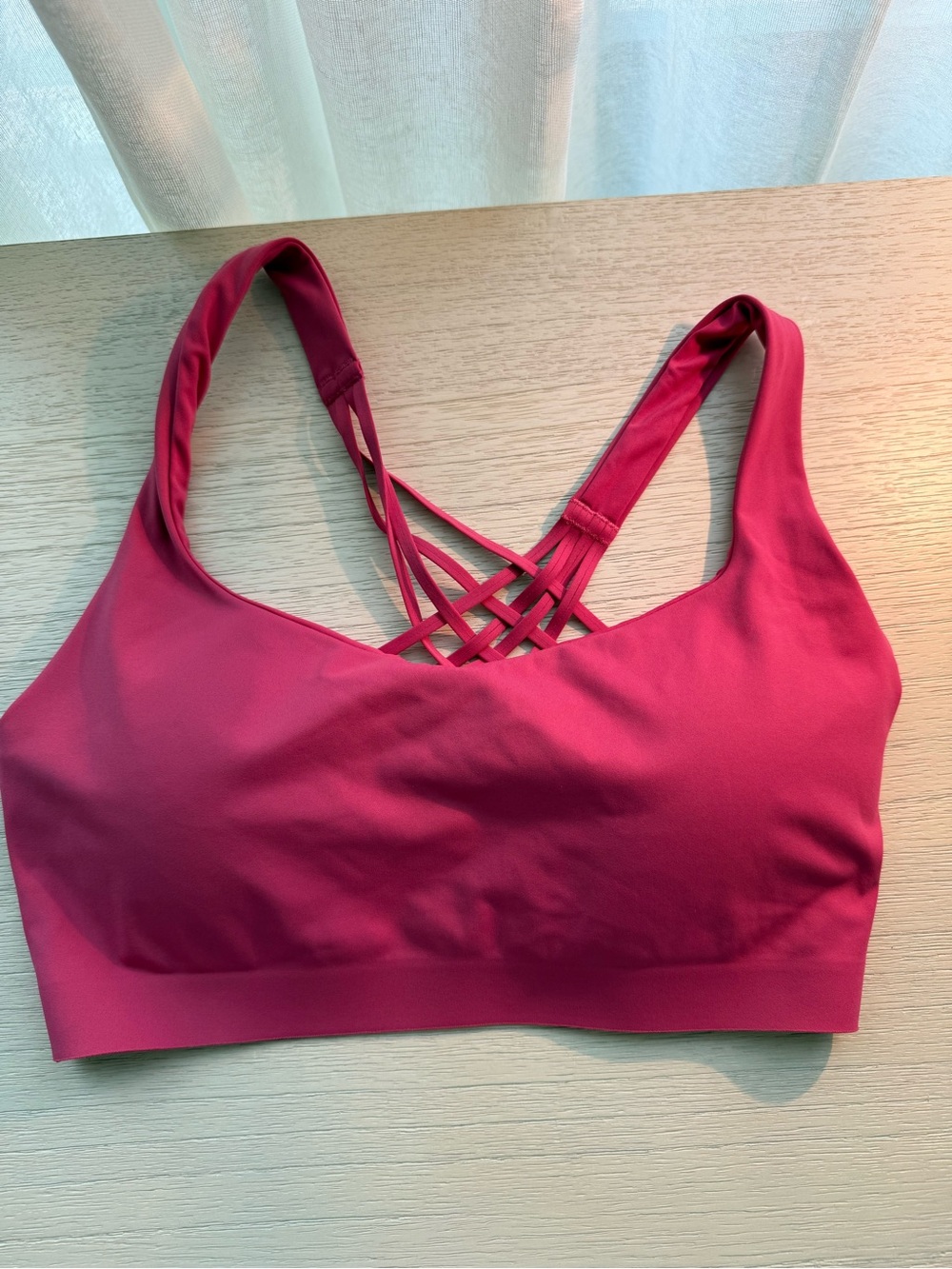 FlexyFlex Strappy Yoga Bra - Raspberry Coulis Lululemon
